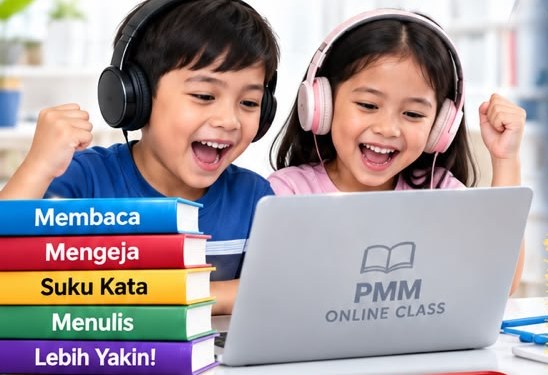 Kanak-kanak belajar membaca secara online