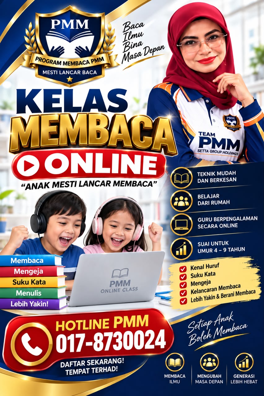 Kelas Membaca Online - anak mesti lancar membaca